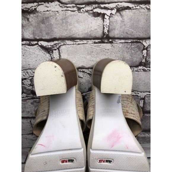 Johnston & Murphy Kayla Taupe Leather Heel Strappy Sandals Women’s Sz 9M US/40EU - Picture 11 of 16